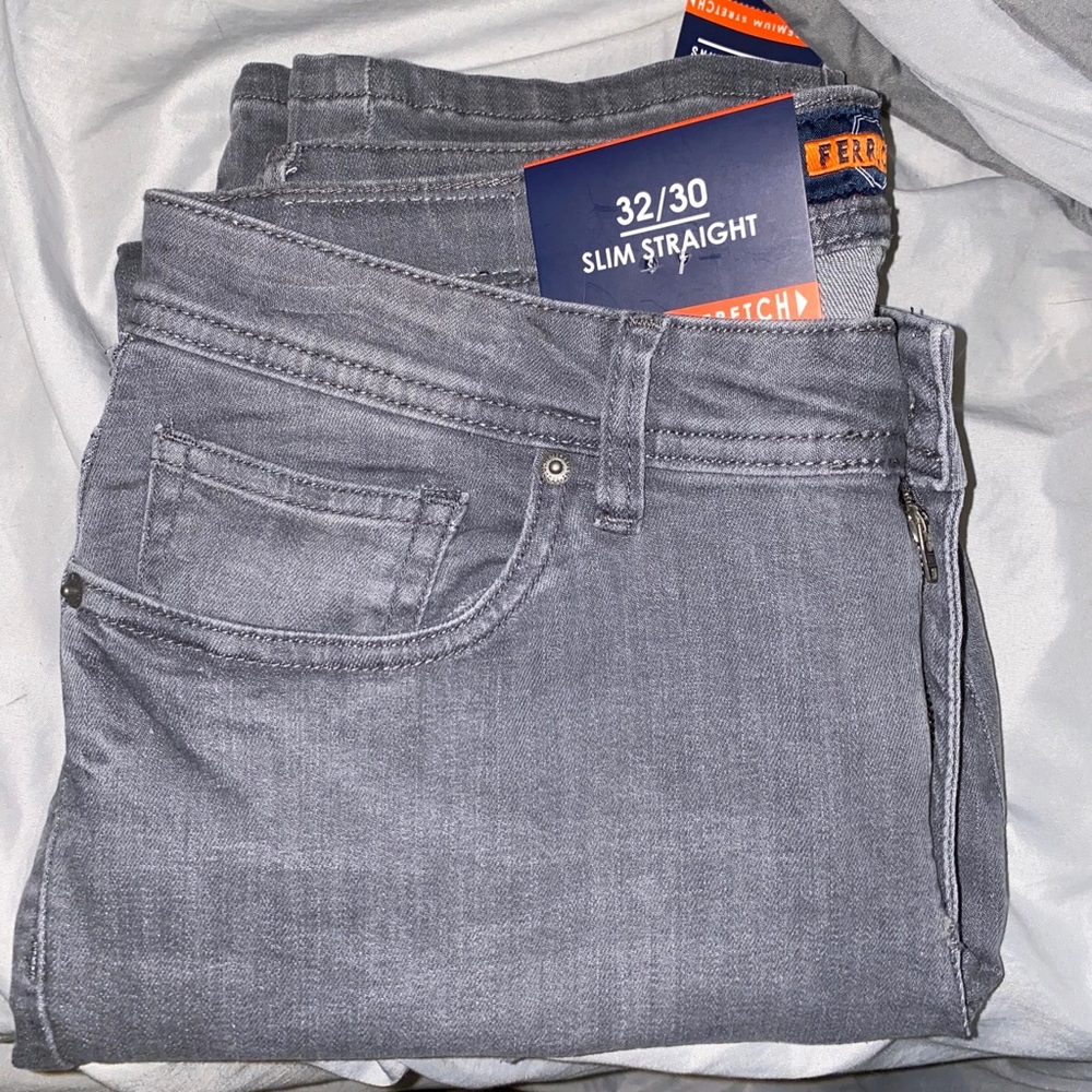 Slim straight jeans